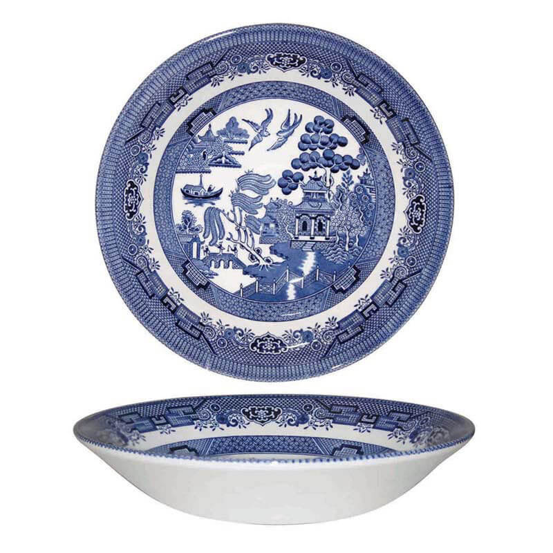 Churchill blue willow dinner set clearance